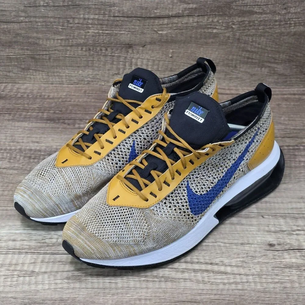 Nike Air Max Flyknit Racer Men's Size 13 Elemental Gold Running Shoes FD2764-700